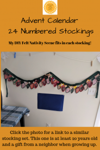 Advent Calendar- 25 Numbered Stockings