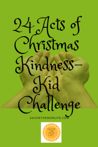 24 Acts of Christmas Kindness- Kid Challenge 