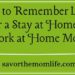 How to Remember Lunch for a Stay at Home/ Work at Home Mom