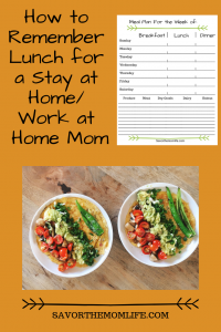 How to Remember Lunch for a Stay at Home