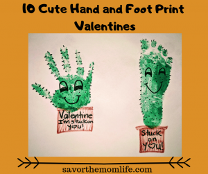 10 Cute Hand and Foot Print Valentines - Savor The Mom Life
