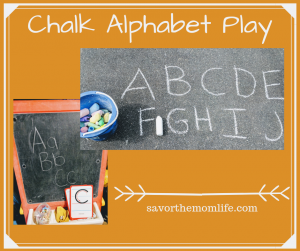 Chalk Alphabet Play -  Fun Ways to teach the alphabet to kids
