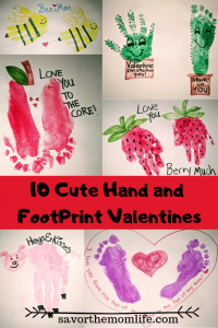 10 Cute Hand and Foot Print Valentines