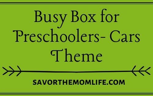 Busy Box for Preschoolers- Cars Theme