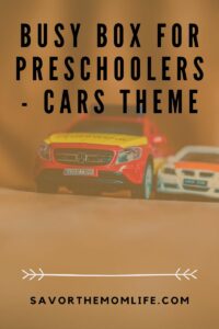 Busy Box for Preschoolers- Cars Theme 