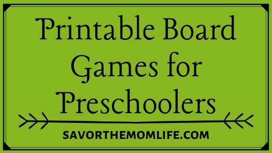 Printable Board Games for Preschoolers