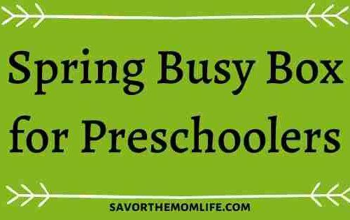 Spring Busy Box for Preschoolers