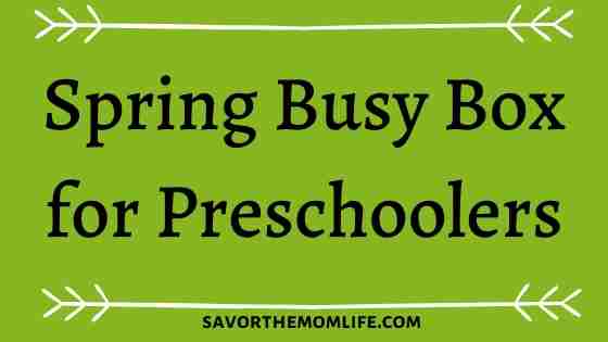 Spring Busy Box for Preschoolers