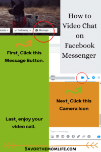 How to Video Chat on Facebook Messenger. First, Click this Message Button. Next, Click this Camera Icon. Last, enjoy your video call.  