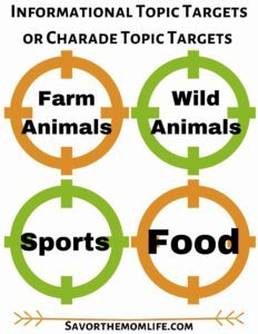 Informational Topic Targets or Charade Topic Targets 
