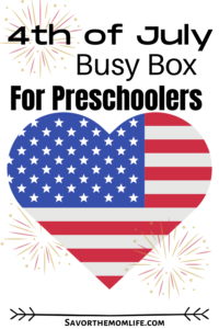 4th of July Busy Box for Preschoolers 