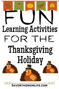 Fun Learning Activities for the Thanksgiving Holiday
