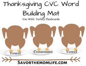 Thanksgiving CVC Word Building Mat