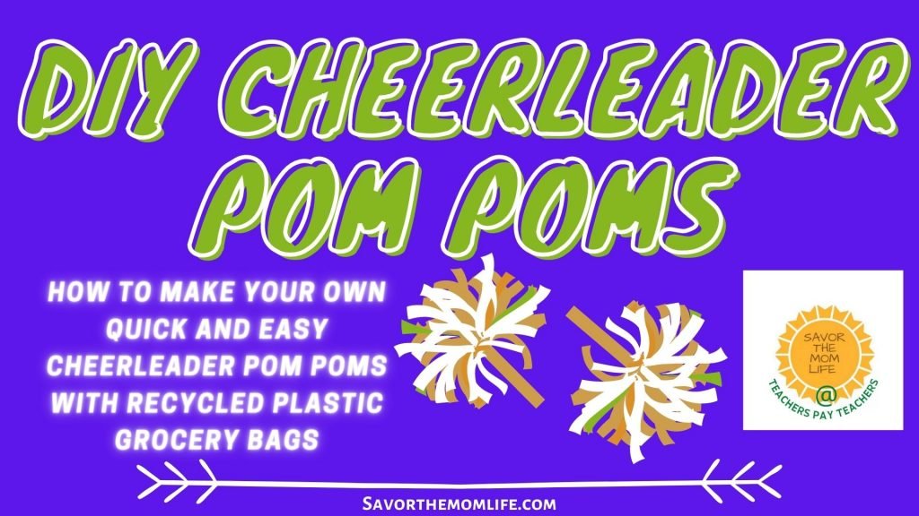 How to make Your own quick and easy CheerLeader Pom poms with Recycled Plastic Grocery Bags
