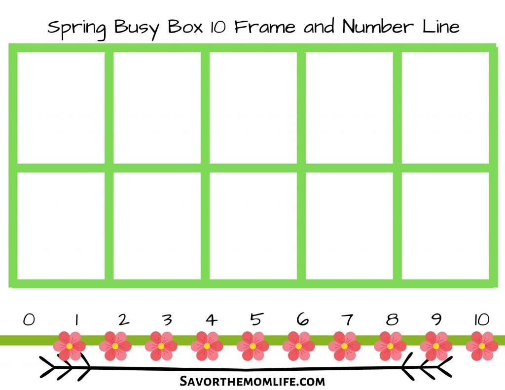 Spring 10 Frame and Number Line 