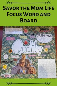 Savor the Mom Life Focus Word and Board
